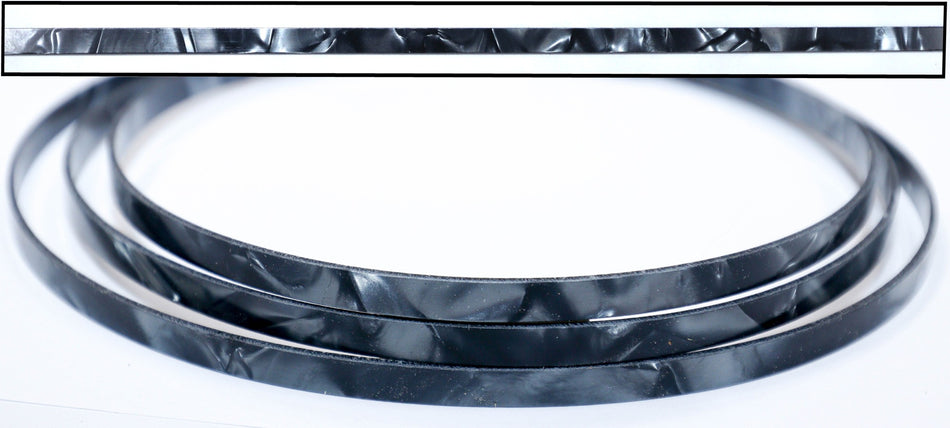 Plastic Guitar Binding, 54" long piece 1.5 x 6 x 1380mm (Black Pearl) Celluloid