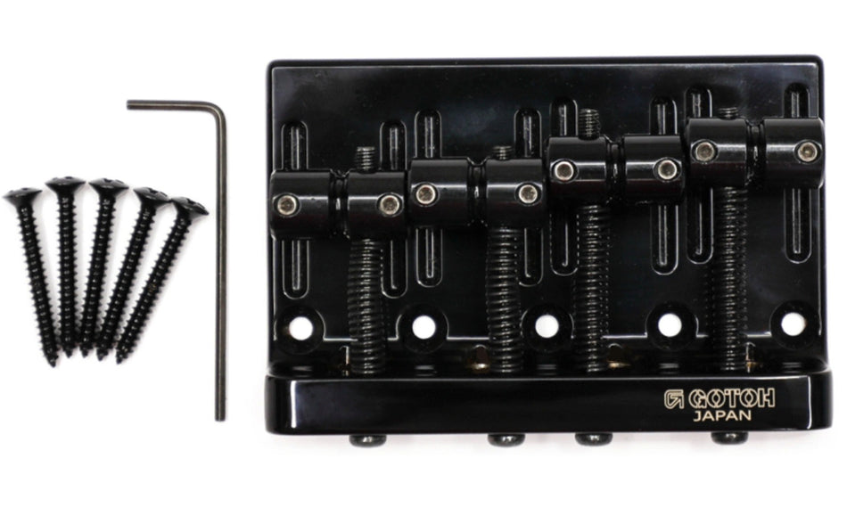 Gotoh 201B-4 Bass Bridge Saddle, 4-string Fender-style (choose finish)