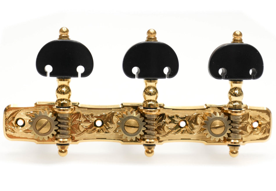 Gotoh 35AR510C(G)KB Tuners with 10mm Aluminium Rollers for Acoustic Guitars (Gold)