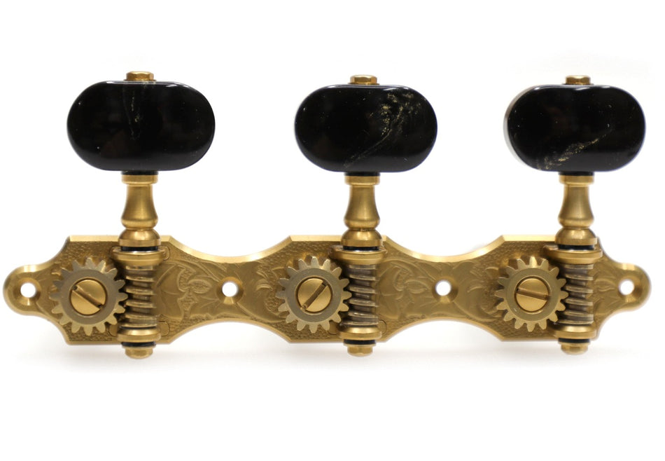 Gotoh 35AR510QC(G)BB Tuners with 10mm Aluminium Rollers for Acoustic Guitars (Gold)