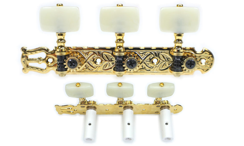 Gotoh 35G1600(G)Ei Tuners with 10mm Plastic Rollers for Acoustic Guitars (Gold)
