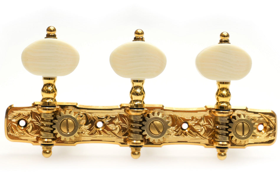 Gotoh 35AR510C(G)P Tuners with 10mm Aluminium Rollers for Acoustic Guitars (Gold)