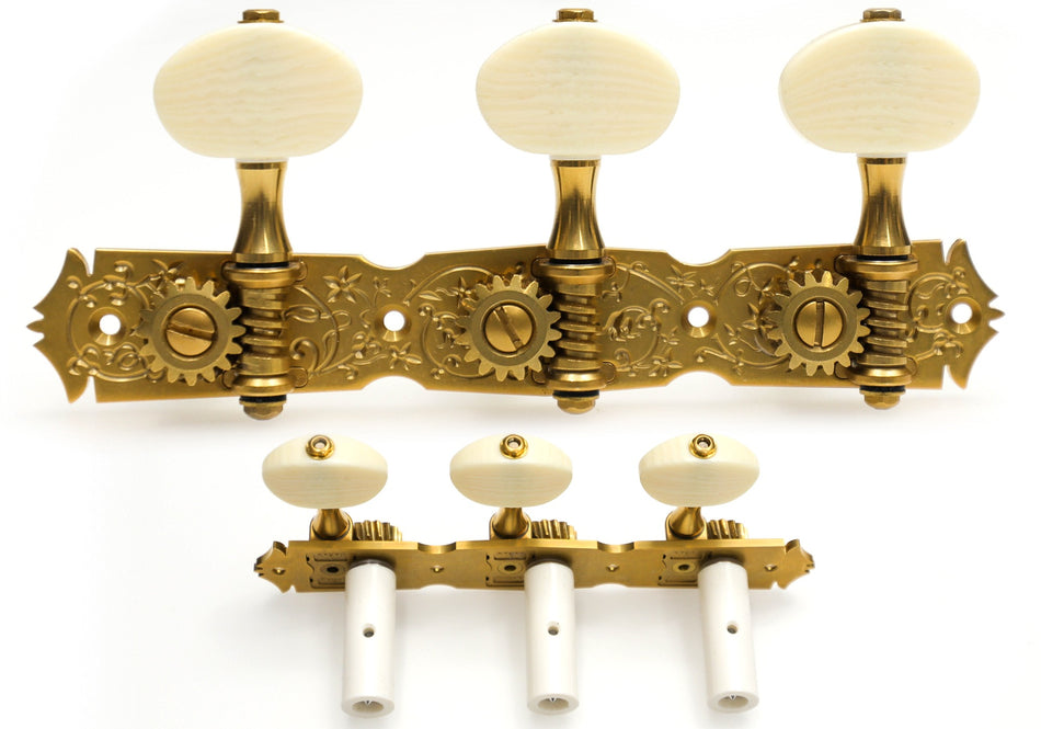 Gotoh 35G510MF(xG)P Tuners with X-Finish & 10mm Plastic Rollers for Acoustic Guitars (X-Finish Gold)