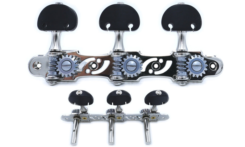 Gotoh 35P510S(CK)KB Tuners with 6mm Metal Rollers for Acoustic Guitars (Nickel)