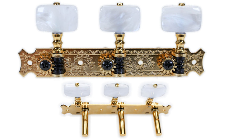 Gotoh 35P620(G)1W Tuners with 6mm Metal Rollers for Acoustic Guitars (Gold)