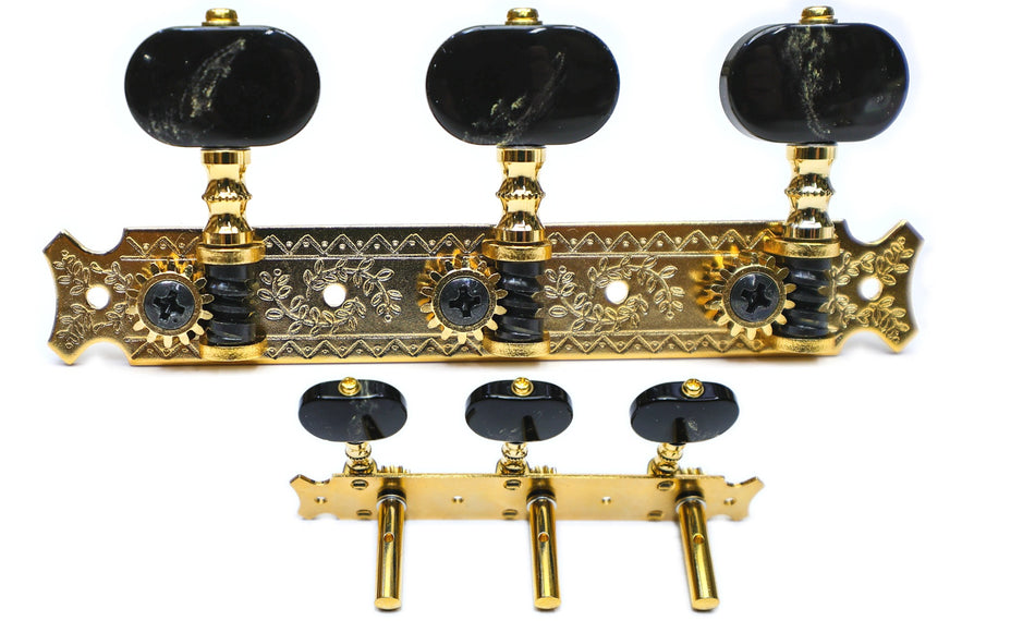 Gotoh 35P620(G)BB Tuners with 6mm Metal Rollers for Acoustic Guitars (Gold)