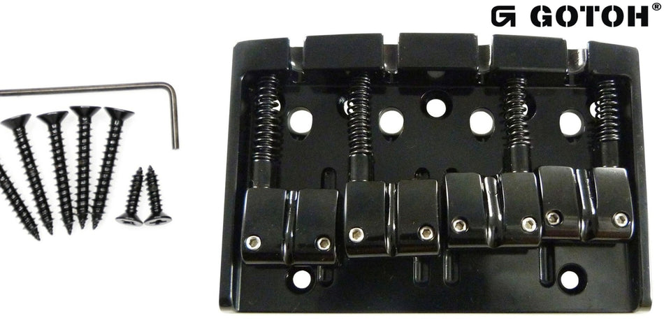 Gotoh 404BO-4(B) Bass Bridge Saddle, 4-string (Black)
