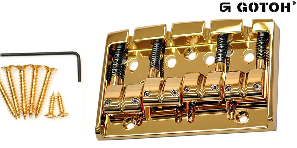 Gotoh 404BO-4(G) Bass Bridge Saddle, 4-string (Gold)