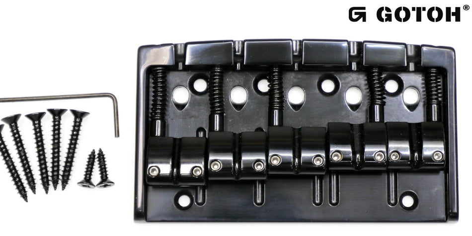 Gotoh 404BO-5(B) Bass Bridge Saddle, 5-string (Black)
