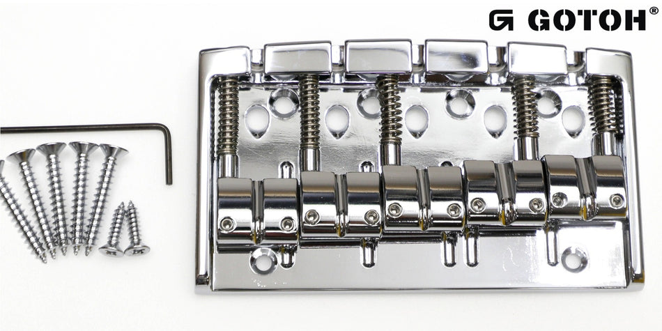 Gotoh 404BO-5(C) Bass Bridge Saddle, 5-string (Chrome)