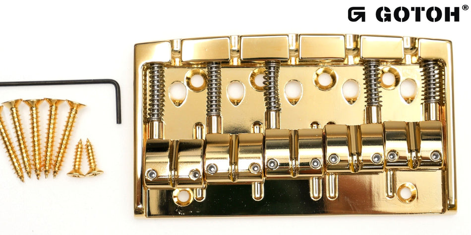 Gotoh 404BO-5(G) Bass Bridge Saddle, 5-string (Gold)