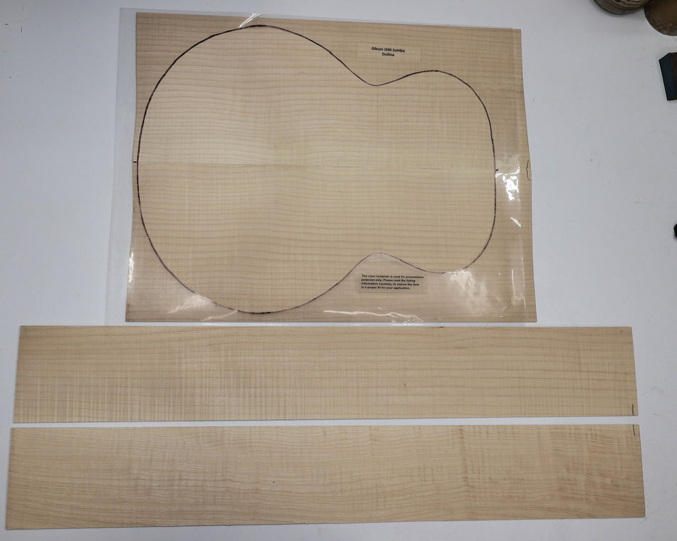 Back & Side set Maple Flame, Dreadnought (2★) - Stock# 5-6562