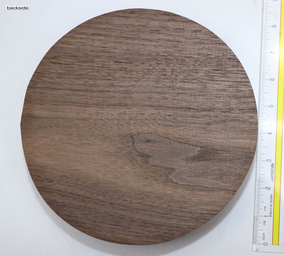 Walnut (Black) Round 8" diameter x 1.9" - Stock# 6-5456