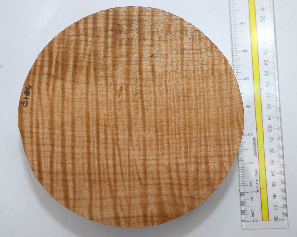 Maple Flame Round 7" diameter x 3" (HIGH FIGURE) - Stock# 5-8484