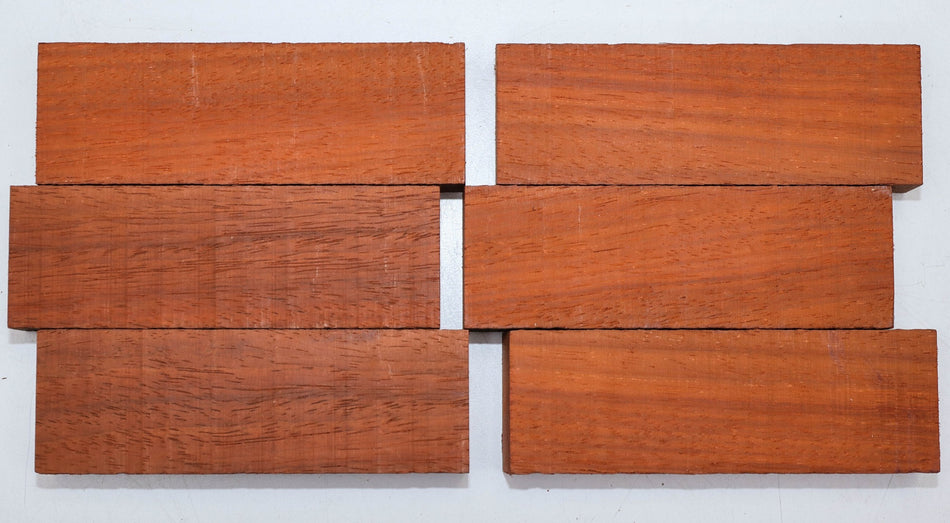 Padauk Knife Scales, 3 pieces, 1" x 2" x 5" each - Stock# 5-8622