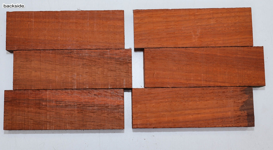 Padauk Knife Scales, 3 pieces, 1" x 2" x 5" each - Stock# 5-8622
