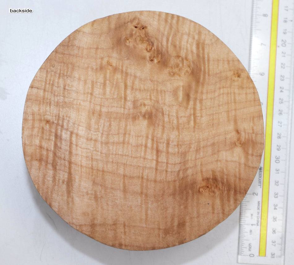 Maple Flame Round 7" diameter x 2.9" (HIGH FIGURE) - Stock# 5-9104