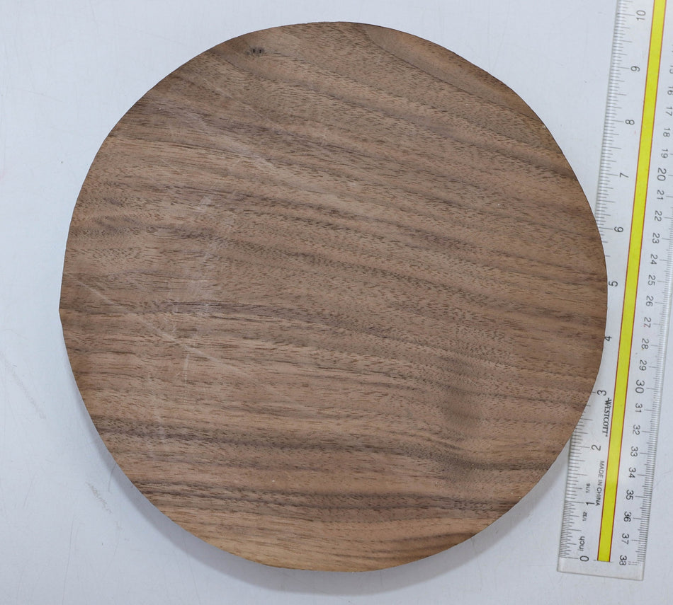 Walnut (Black) Round 9" diameter x 1.9" - Stock# 5-9445