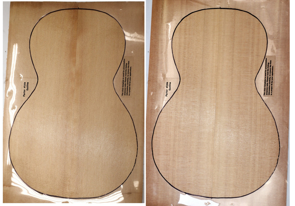 Sitka Spruce Parlor, 2 Guitar sets, 0.15" thick (HIGH GRADE 4★) - Stock# 6-6538