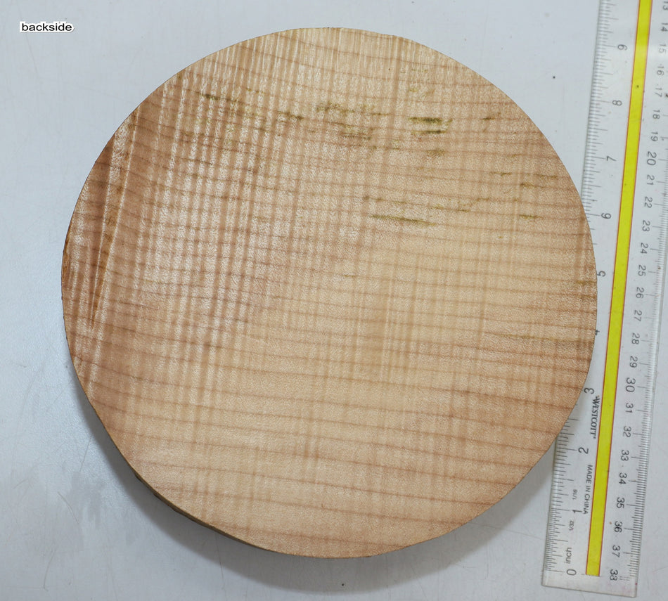 Maple Flame Round 8" diameter x 2.55" (HIGH FIGURE) - Stock# 6-0741