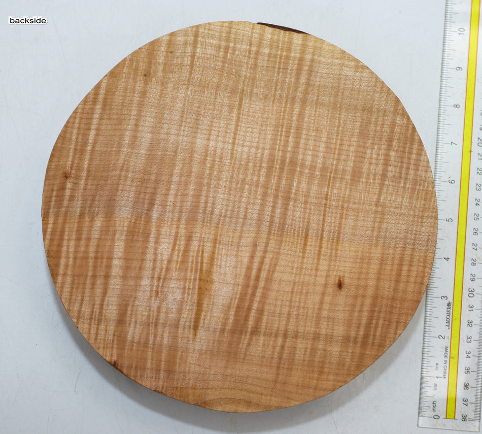 Maple Flame Round 9" diameter x 2.5" (PREMIUM FIGURE) - Stock# 6-1230