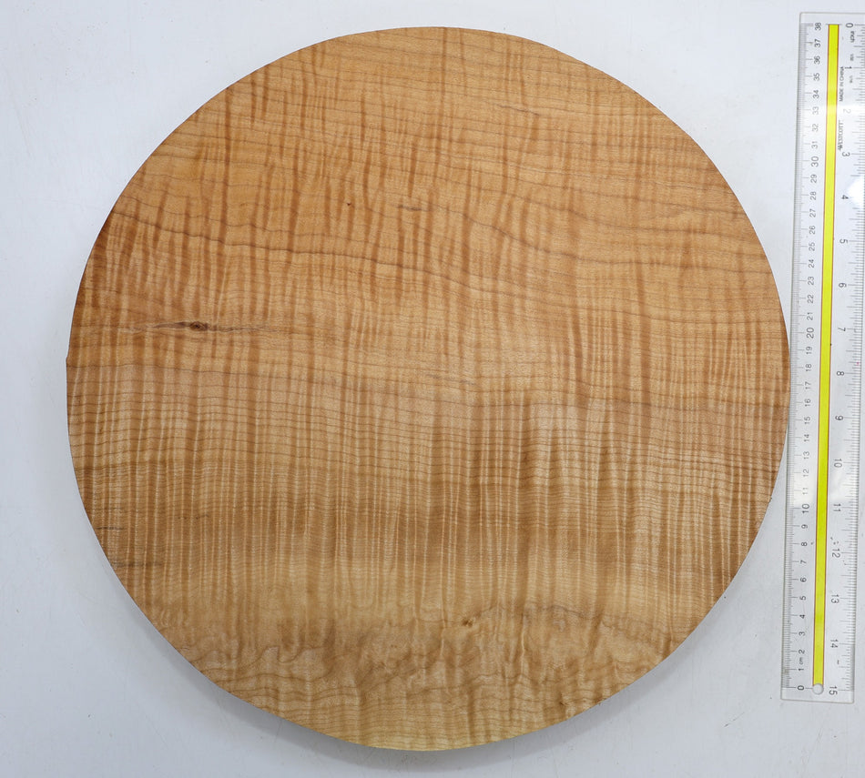 Maple Round 15" diameter x 2" (HIGH FIGURE) - Stock# 6-1718