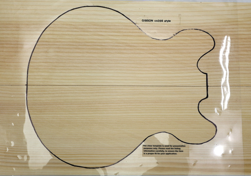 Engelmann Spruce Small Archtop Body blank, unglued 2pc, 1.9" thick - Stock# 6-1910