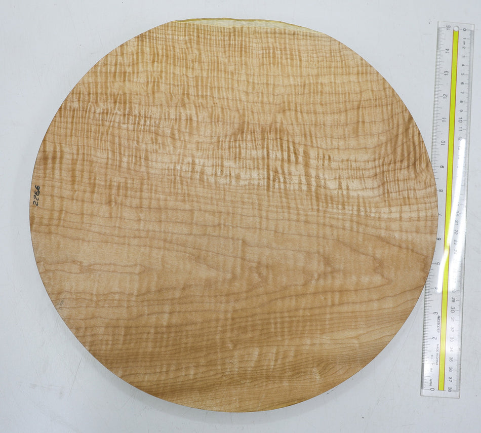 Maple Round 15" diameter x 2" (HIGH FIGURE) - Stock# 6-2266