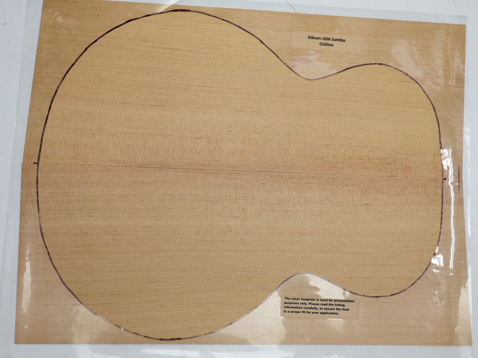 Douglas-Fir Dreadnought Guitar Set, 0.15" thick (+STANDARD +3★) - Stock# 6-2851