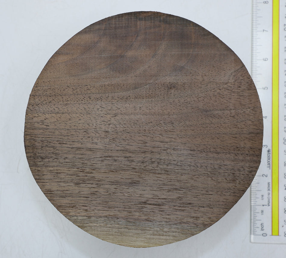 Walnut (Black) Round 7" diameter x 2.5" - Stock# 6-2918