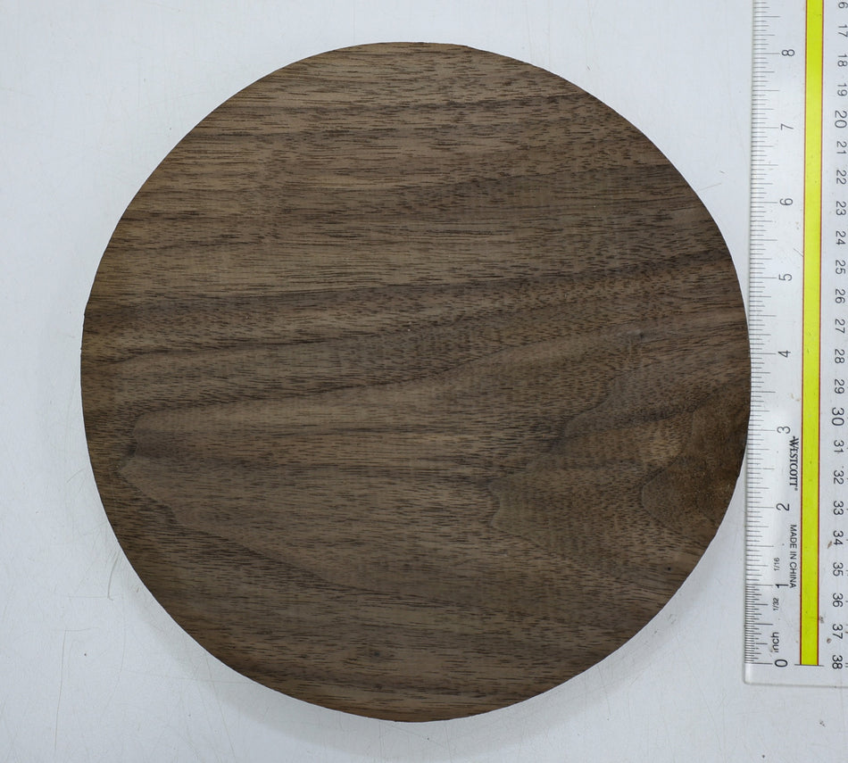 Walnut (Black) Round 8" diameter x 1.85" - Stock# 6-2934