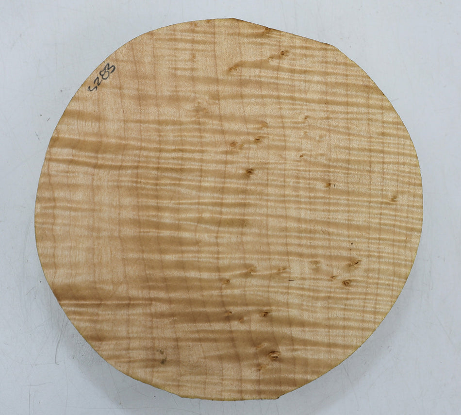 Maple Flame Round 7" diameter x 2.8" (GREAT FIGURE) - Stock# 6-3283