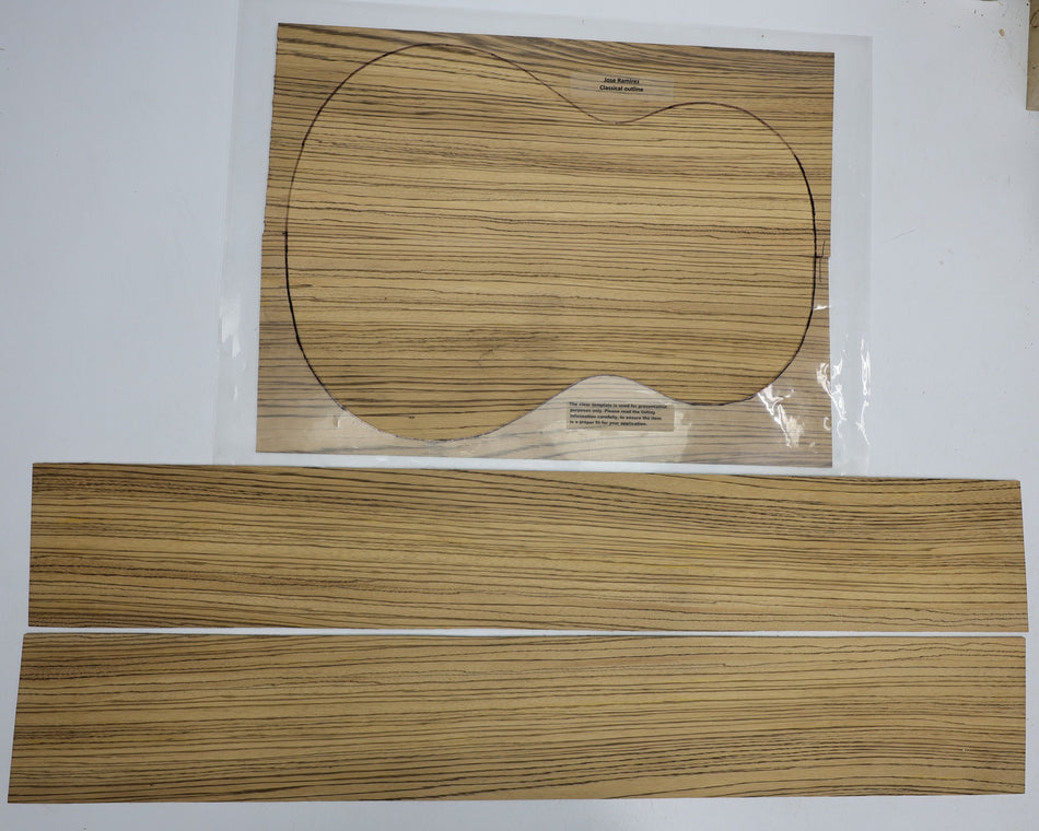 Back & Side set Zebrawood, Classical (PREMIUM) - Stock# 6-3446