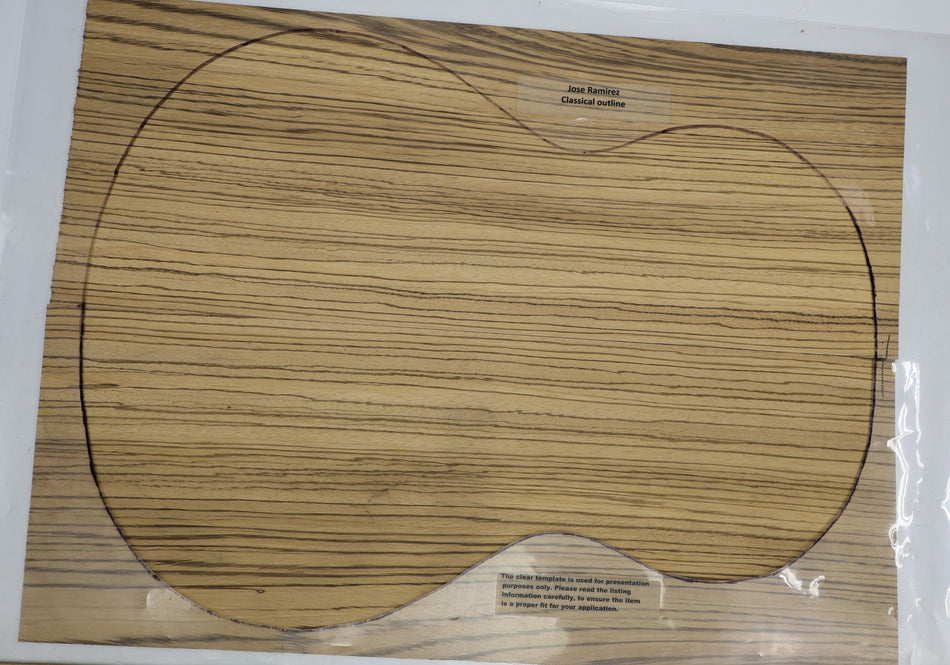 Back & Side set Zebrawood, Classical (PREMIUM) - Stock# 6-3446