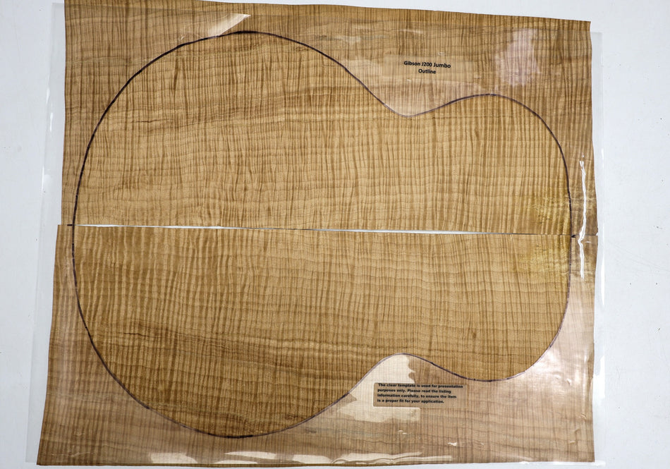 Maple Flame Veneer Set, 0.7mm thick (PREMIUM FIGURE) - Stock# 6-3584