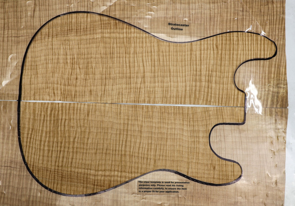 Maple Flame Veneer Set, 0.7mm thick (PREMIUM FIGURE) - Stock# 6-3584