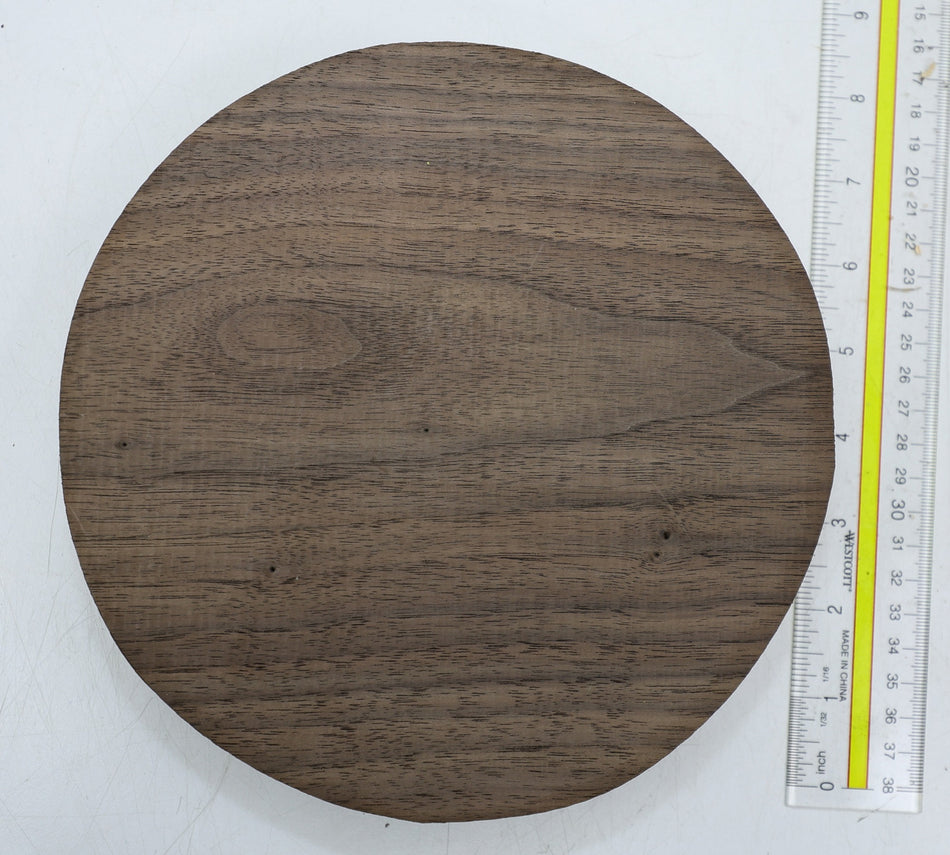 Walnut (Black) Round 8" diameter x 1.82" - Stock# 6-3592