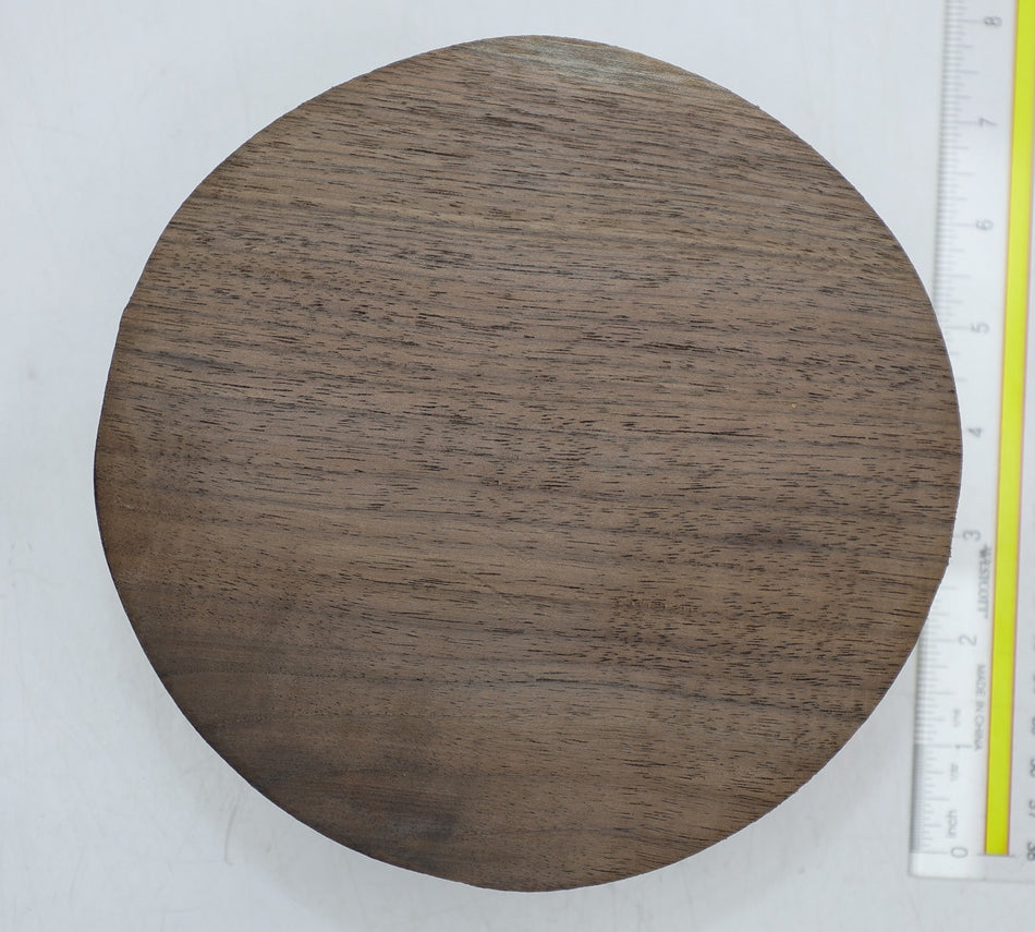 Walnut (Black) Round 7" diameter x 2.4" - Stock# 6-3635