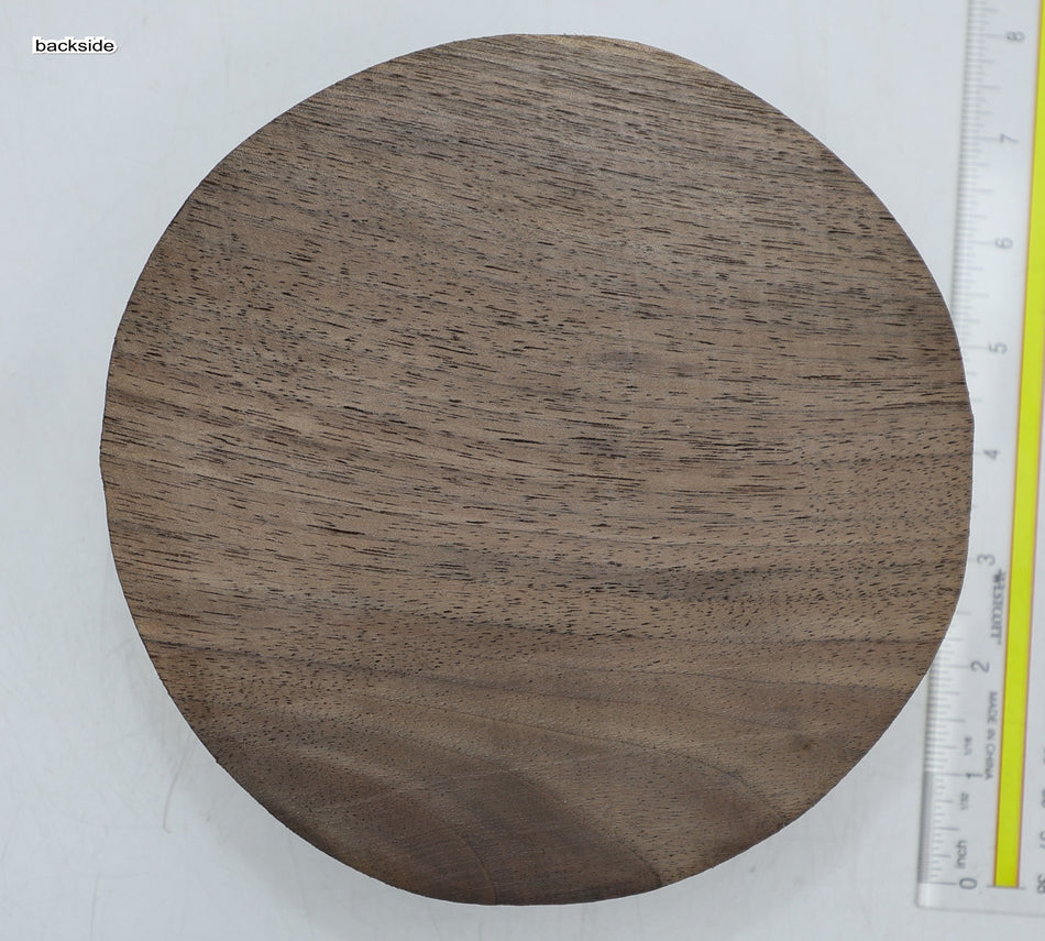 Walnut (Black) Round 7" diameter x 2.4" - Stock# 6-3635