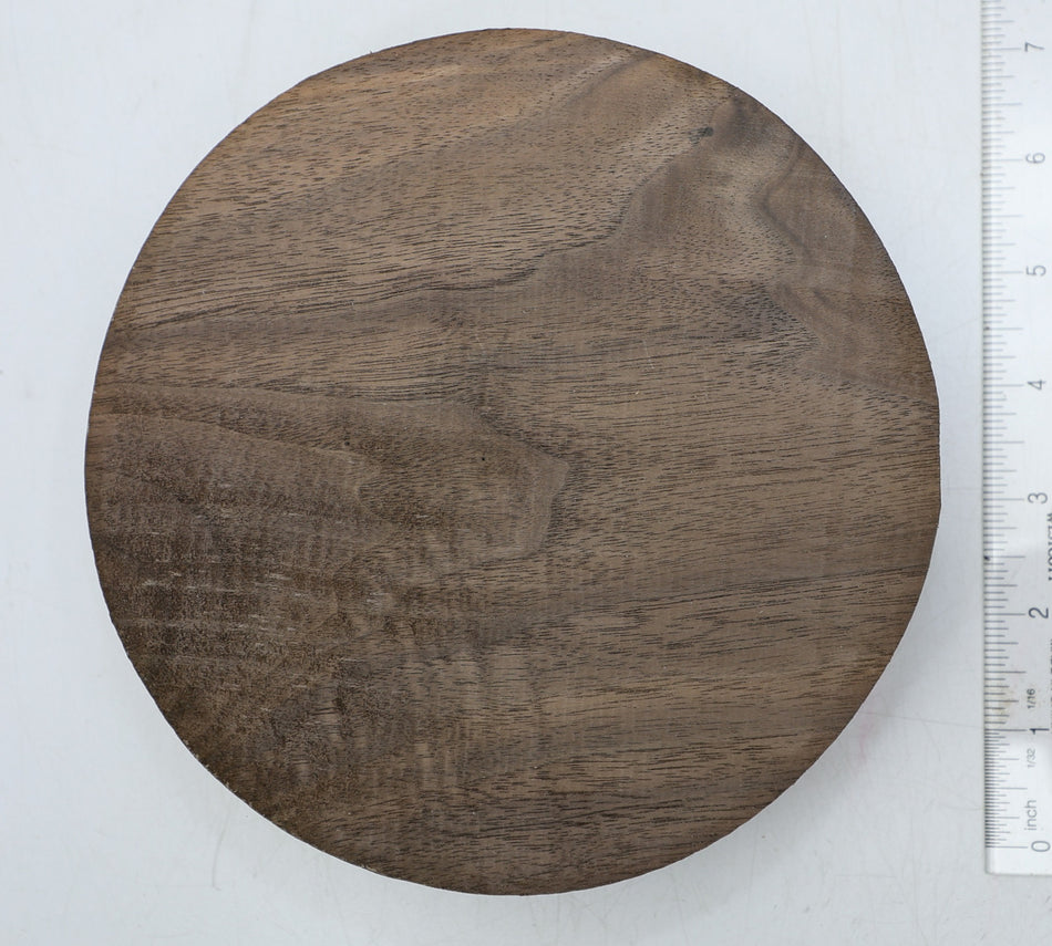 Walnut (Black) Round 7" diameter x 1.8" - Stock# 6-3672