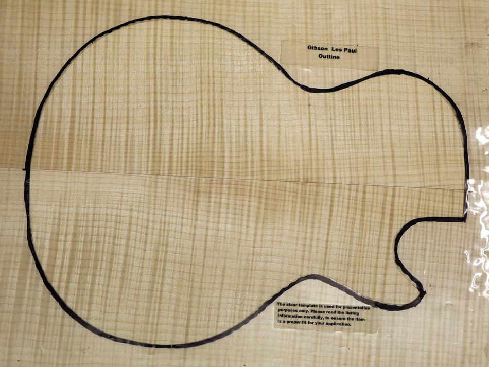 Maple Flame Archtop Guitar set, 1" thick (HIGH FIGURE) - Stock# 6-3942