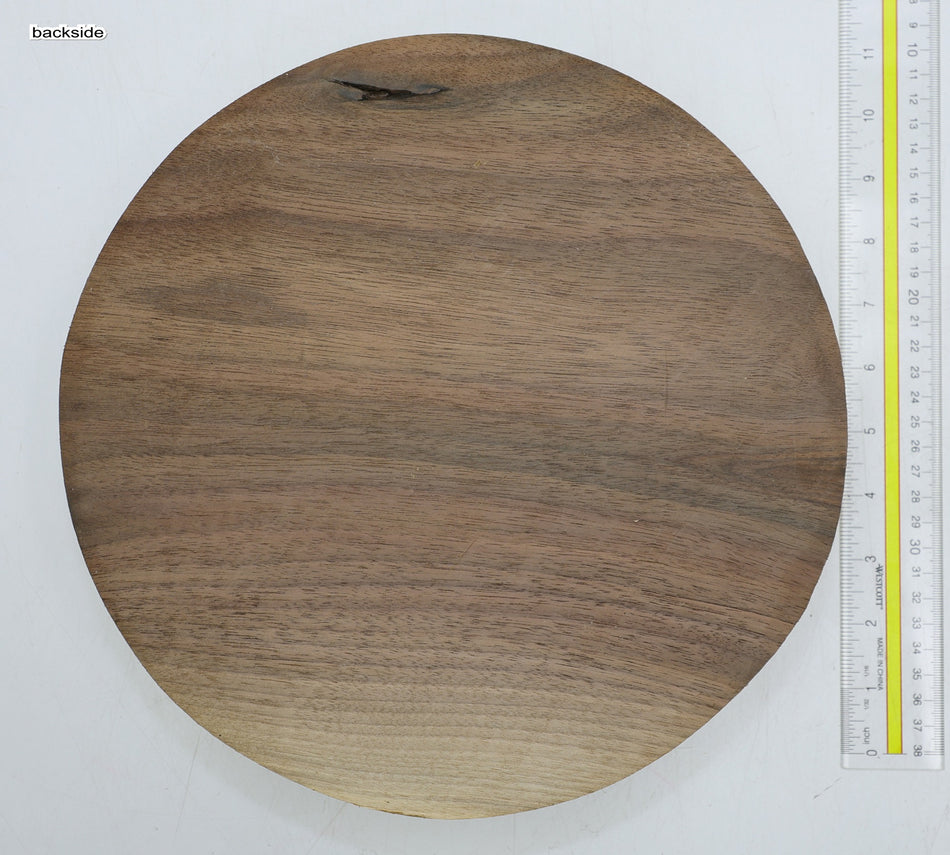 Walnut (Black) Round 10.5" diameter x 2.4" - Stock# 6-4058