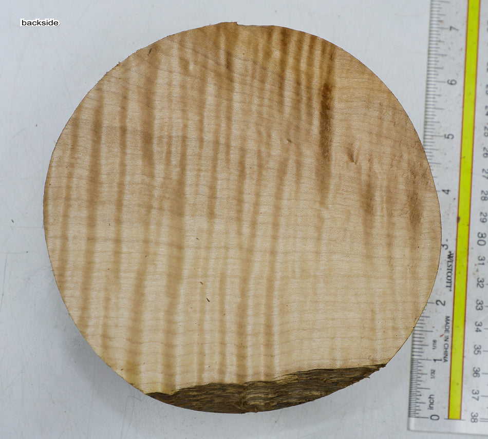 Maple Flame Round 6" diameter x 2.1" (HIGH FIGURE) - Stock# 6-4161