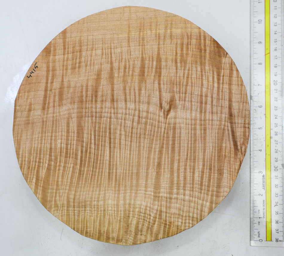 Maple Flame Round 9.5" diameter x 2.4" (HIGH FIGURE) - Stock# 6-4415