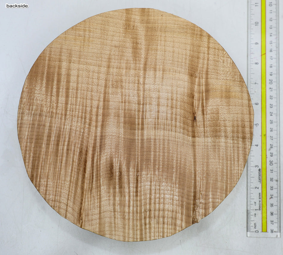 Maple Flame Round 9.5" diameter x 2.4" (HIGH FIGURE) - Stock# 6-4415