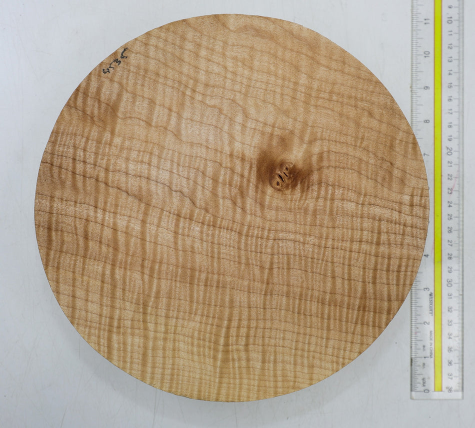 Maple Flame Round 9.75" diameter x 2.8" (HIGH FIGURE) - Stock# 6-4535