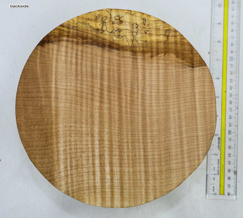 Maple Flame Round 8.5" diameter x 3.1" (GREAT FIGURE) - Stock# 6-4630