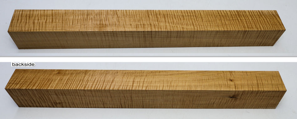 Maple Flame Spindle Square 2.5" x 24" (HIGH FIGURE, 2nd) - Stock# 6-5638