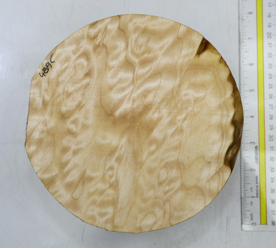 Maple Quilt Round 6.5" diameter x 3.3" - Stock# 6-4895