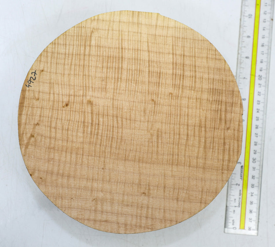 Maple Flame Round 8.75" diameter x 2.75" (HIGH FIGURE) - Stock# 6-4927